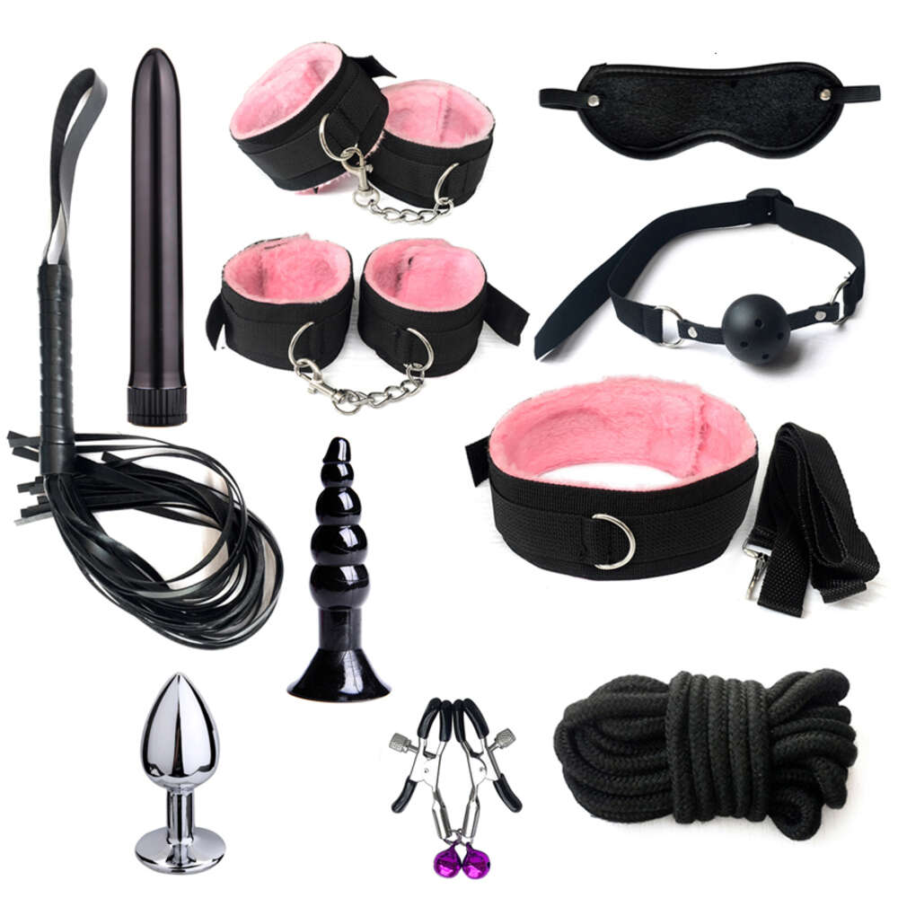 factory price SM bondage restraint nylon 11 Pcs Bed Bondage Kit BDSM Fetish toy