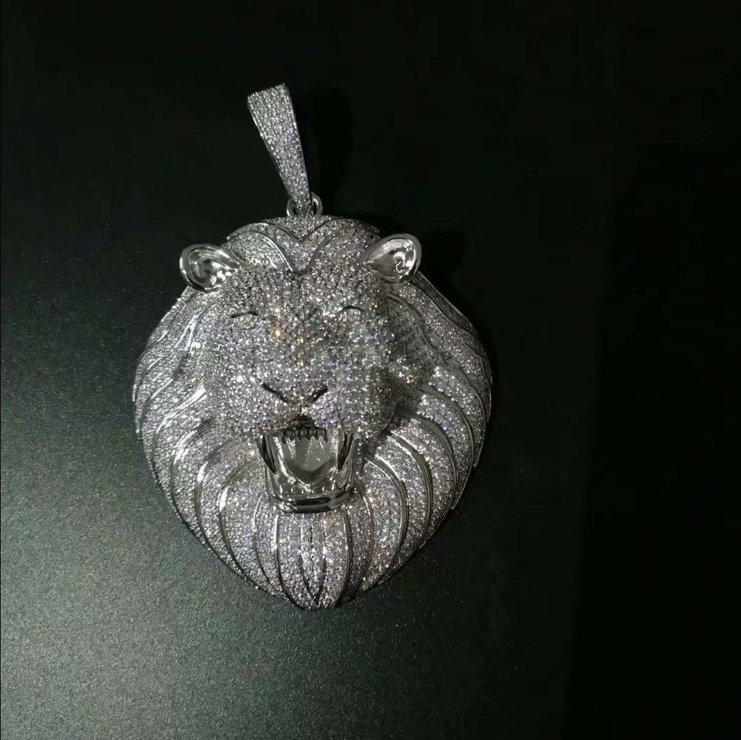 mens jewelry hip hop Iced out pendant designer necklace bling diamond cuban link chain big pendants lion animal rapper accessories