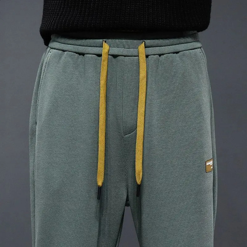 Spring Summer Loose Thin Straight Casual Fashion Mens Clothing Versatile Spliced Pocket Elastic Waist Pull Out Pants 240822