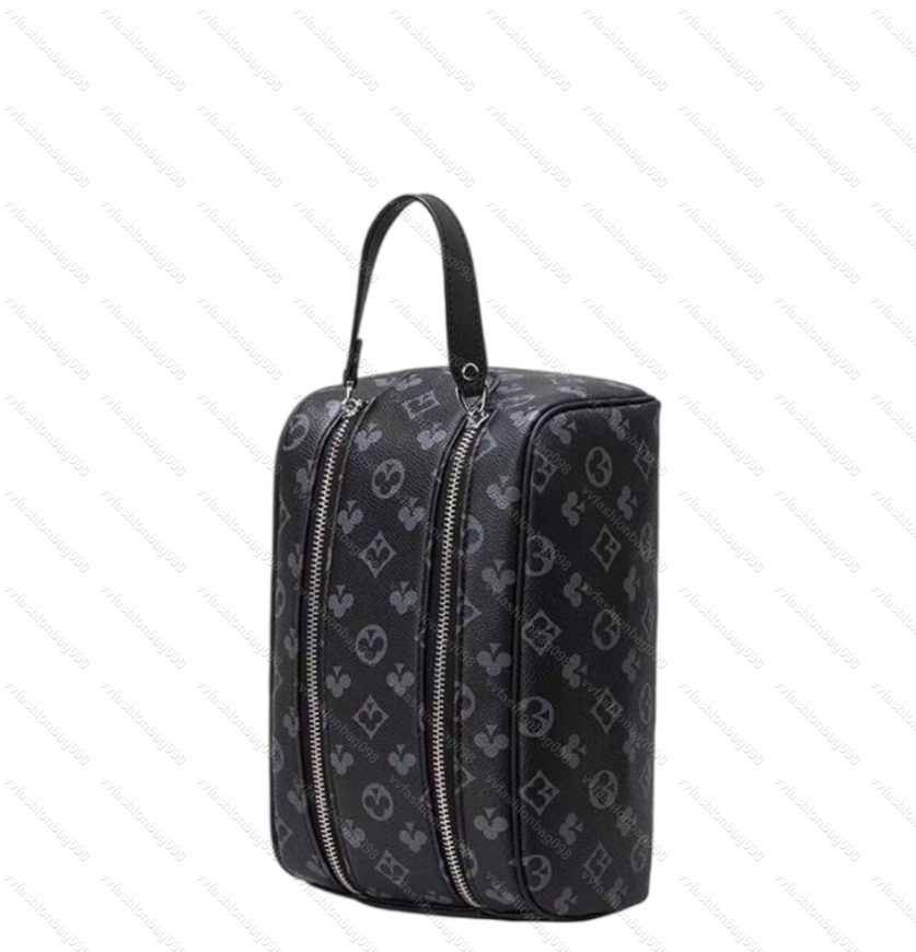 Men Womens Double zipper Makeup Bag Designer Women WashBag Large Capacity Cosmetic Bags Toiletry Bag classic Man Travelling Toilet Bag AA