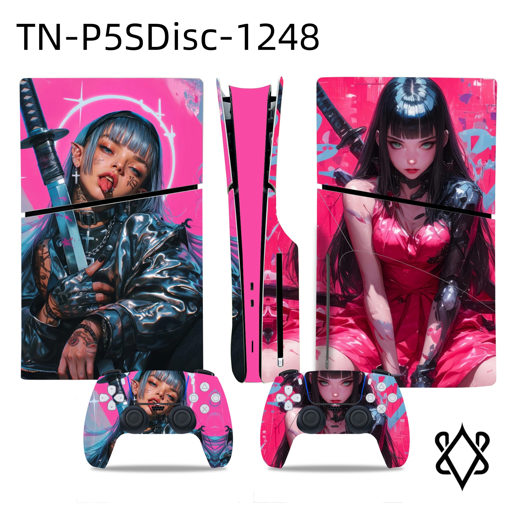 Anti-Scratch Controller Console Skin Sticker For PS5 Slim Disc