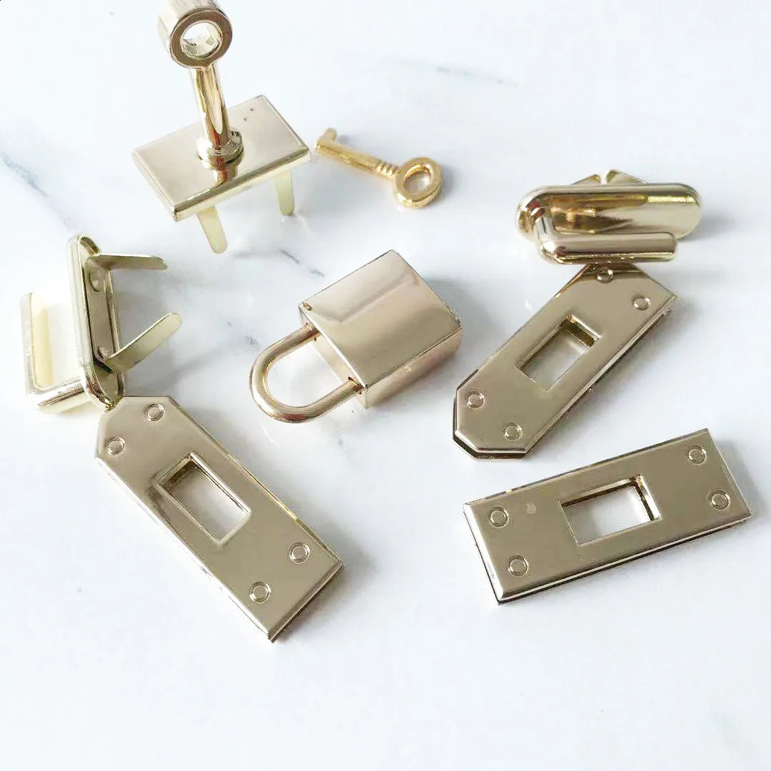 1 Set 7 pcs 45mm 4 Colors Metal Bag Lock Hardware Accessories Womens Handbag Swivel Clasp Lock Buckle DIY Part Leather Craft 240821