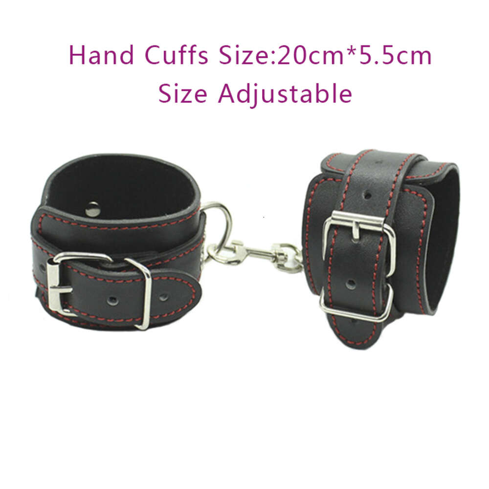 BDSM Leather Bed Bondage Erotic Set Handcuffs Nipple Clamps Whip Couple Roleplay Slave Restraint Kit
