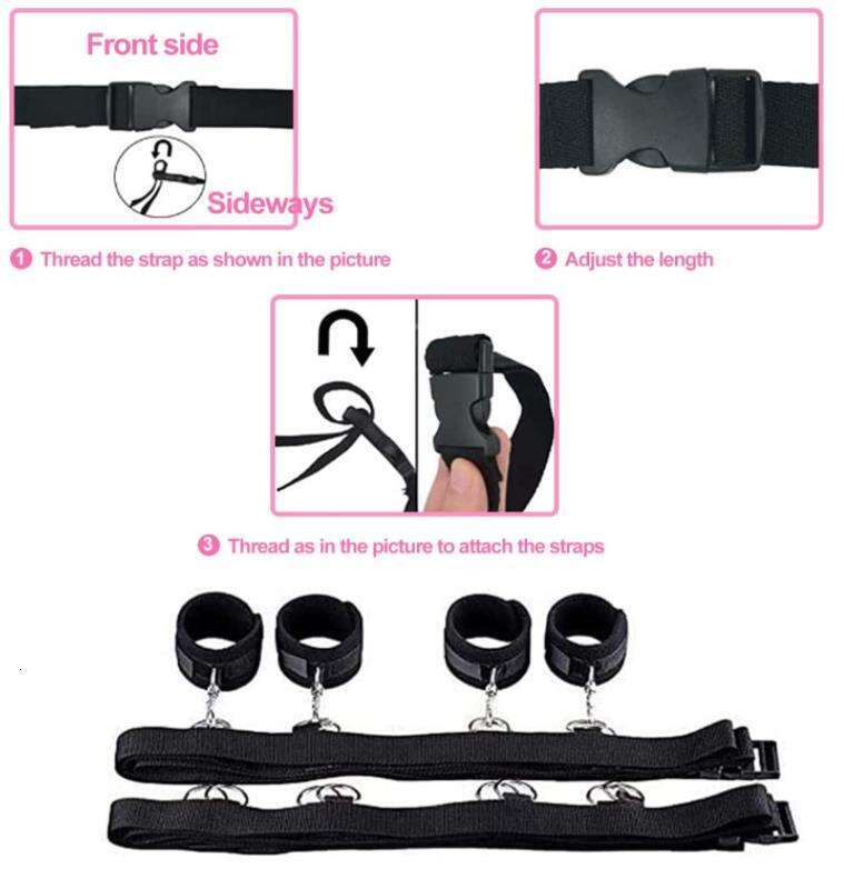Bed Bondage Restraints Kit Sex Toys for Woman Sex Games Mattress Fetish Adjustable Bed Restraints Set SM for Couples Beginners%