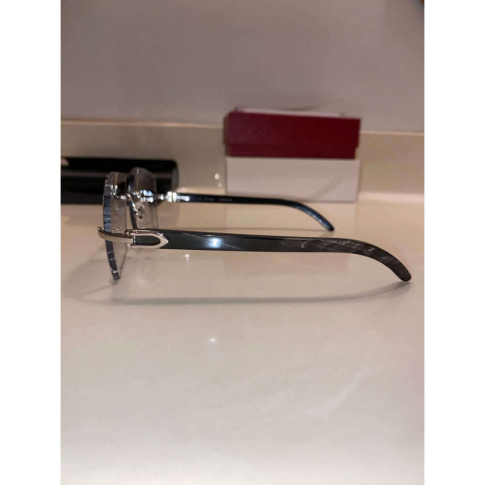 rimless sunglasses black buffs bussed down hip hop glasses for rappers personalised fashion moissanite