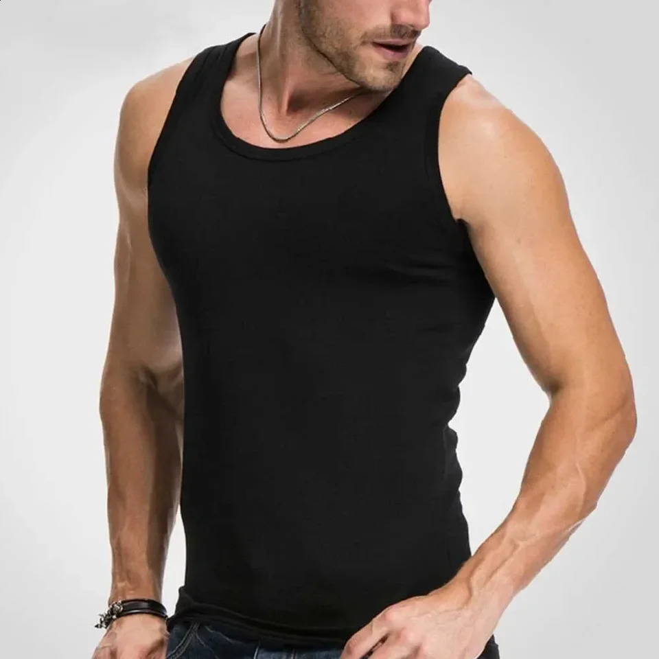 Mens vest sleeveless muscle sportswear gym workout Stringer fitness Tshirt Beater bodybuilding singles 240802