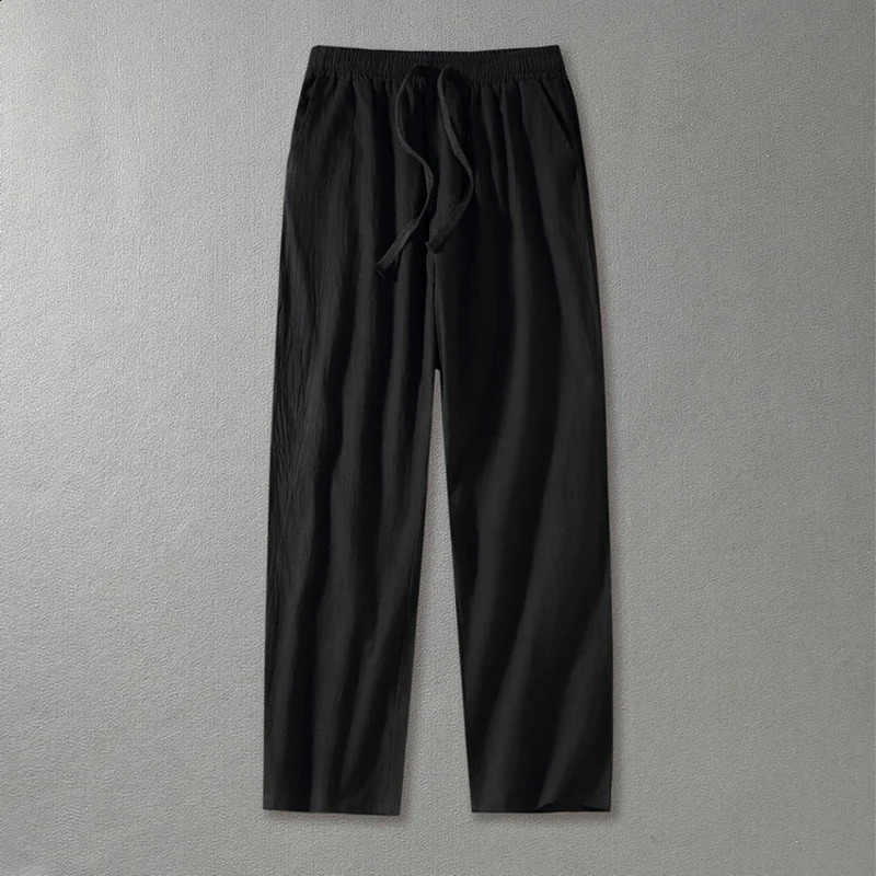Male Plus Size Loose Pants Men Pants Summer Mens Cotton Big Sizes Wide Leg Linen Pant Oversized Jogger Trousers Large Size 9XL 240805