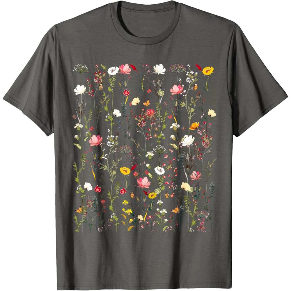 T shirt Mens Vintage Inspired Flower Botanical Graphic T-Shirt shirts tshirt graphic tee Casual tops summer clothes Short sleeve Free shipping