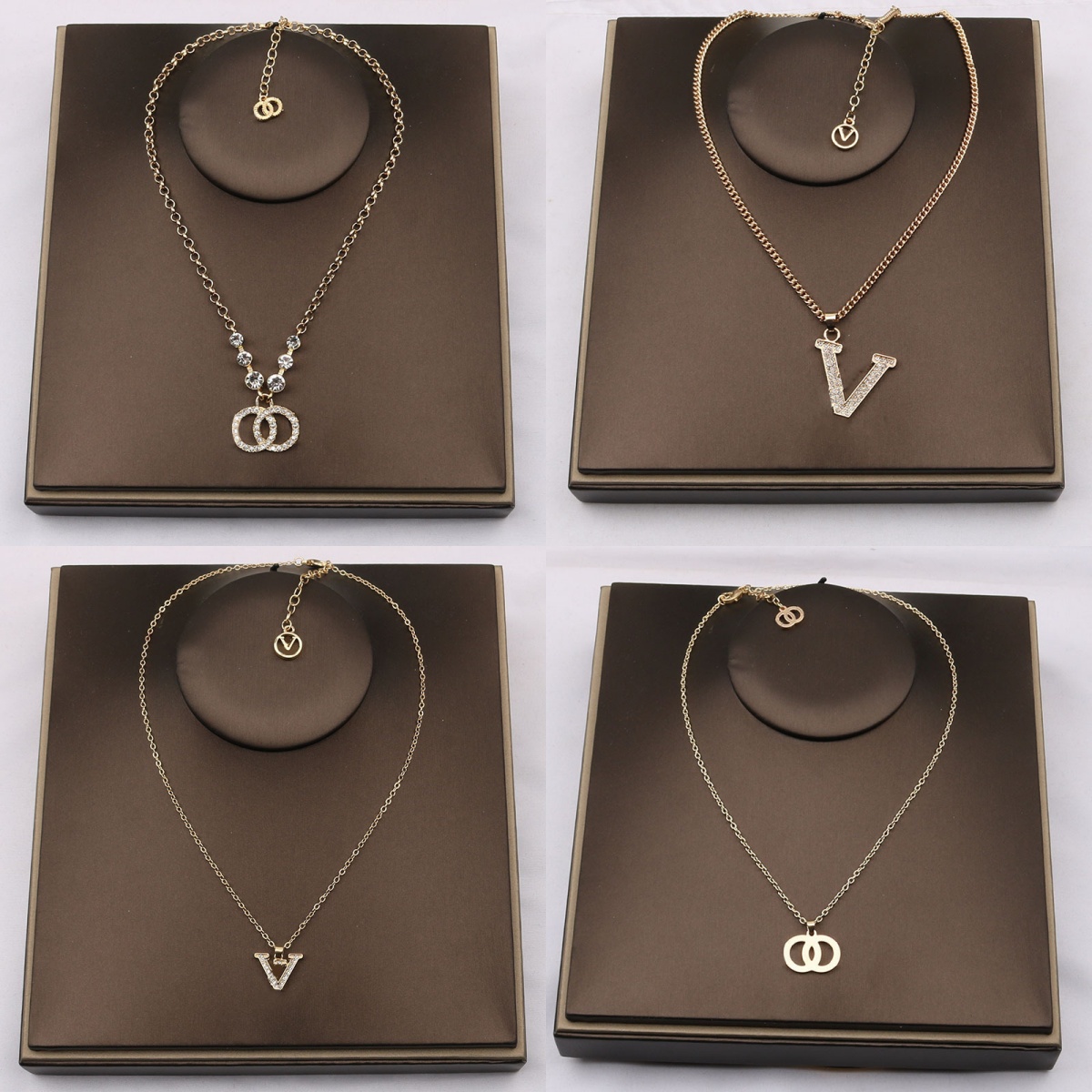 Gold Necklace Designer Jewelry Letter Pendant Necklaces Woman Wedding Party Accessories Gift