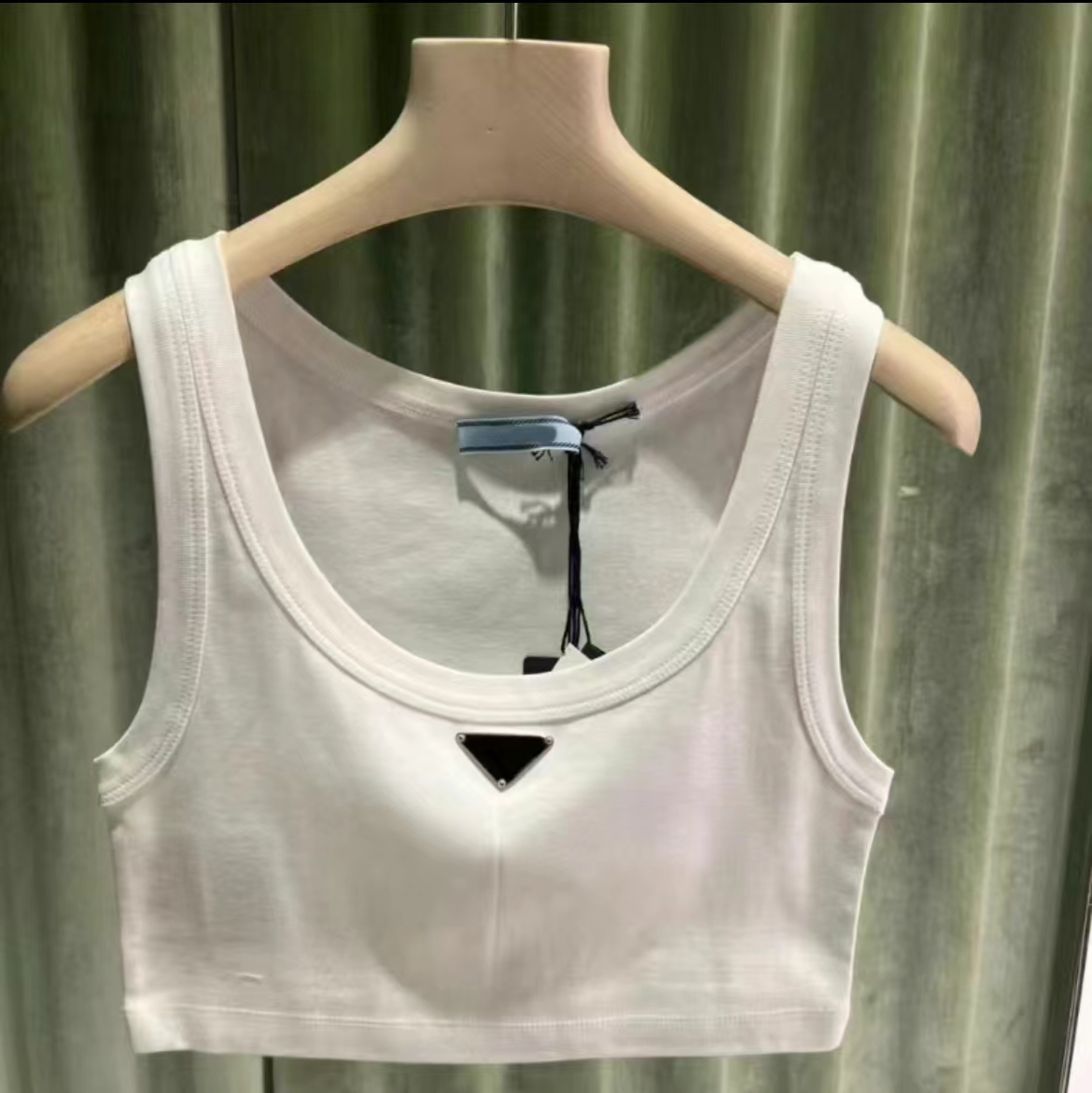 Womens Tanks Camis designer tank top men Designer t shirt women mens oversized shirts Ts Crop Top Summer Slveless Elastic Sports Knitted Backless Luxury S H25116