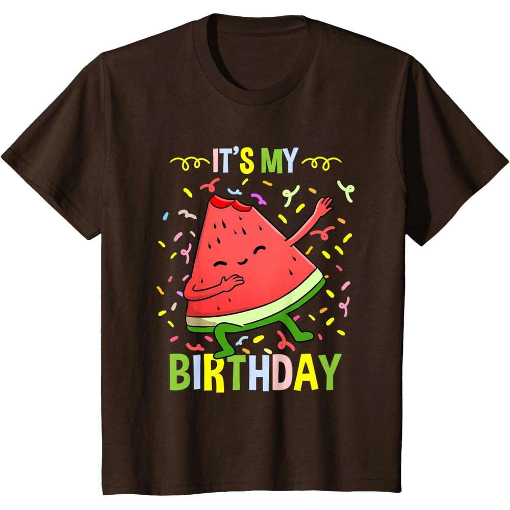 T shirt Mens Its My Birthday Watermelon T-Shirt shirts tshirt graphic tee Casual tops summer clothes Short sleeve Free shipping