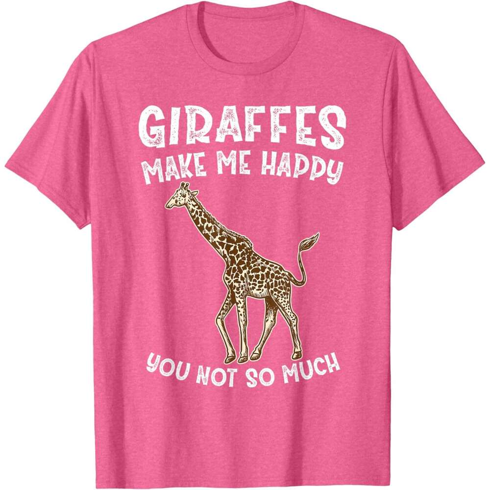 T shirt Mens Giraffes Make Me Happy You Not So Much T-Shirt shirts tshirt graphic tee Casual tops summer clothes Short sleeve Free shipping