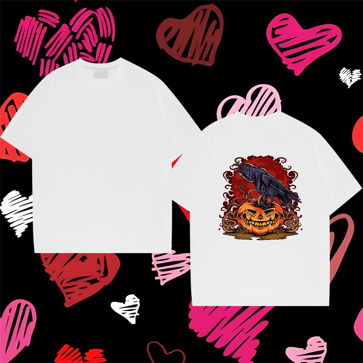 Designer T-Shirts for Men 100% Cotton 230g bird Street Wear Breathable Crew Neck Comfortable Tshirt for Man Woman Skull