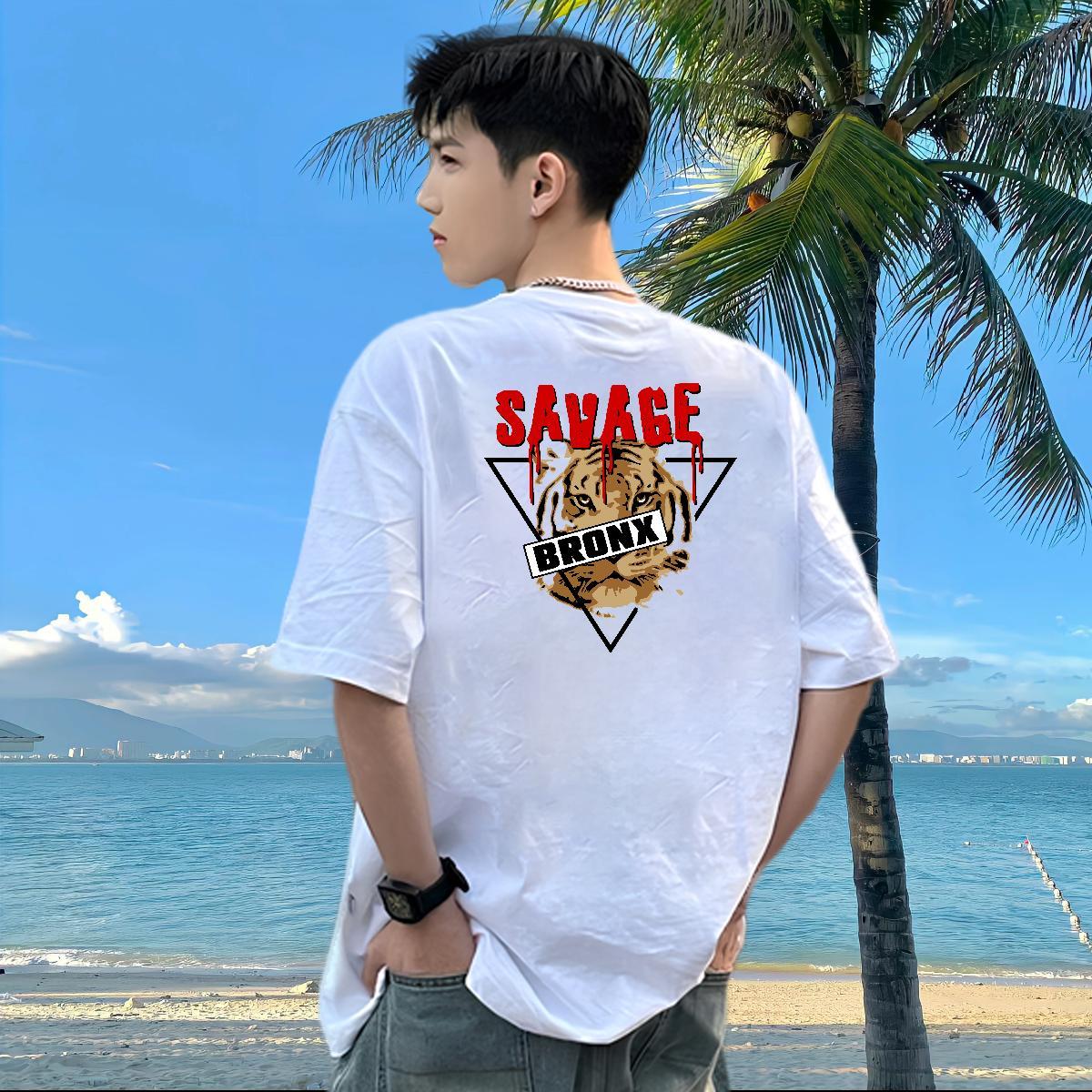 New Designer T shirt 230g 100% Cotton Sport Tshirts Breathable Crew Neck Free Shipping Men Clothes T-Shirt Custom Printing