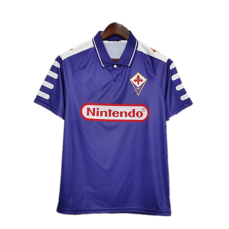 1998 Fiorentina Soccer Jerseys Mens BATISTUTA Retro Football Shirt RUI COSTA EDMUNDO Football Uniforms