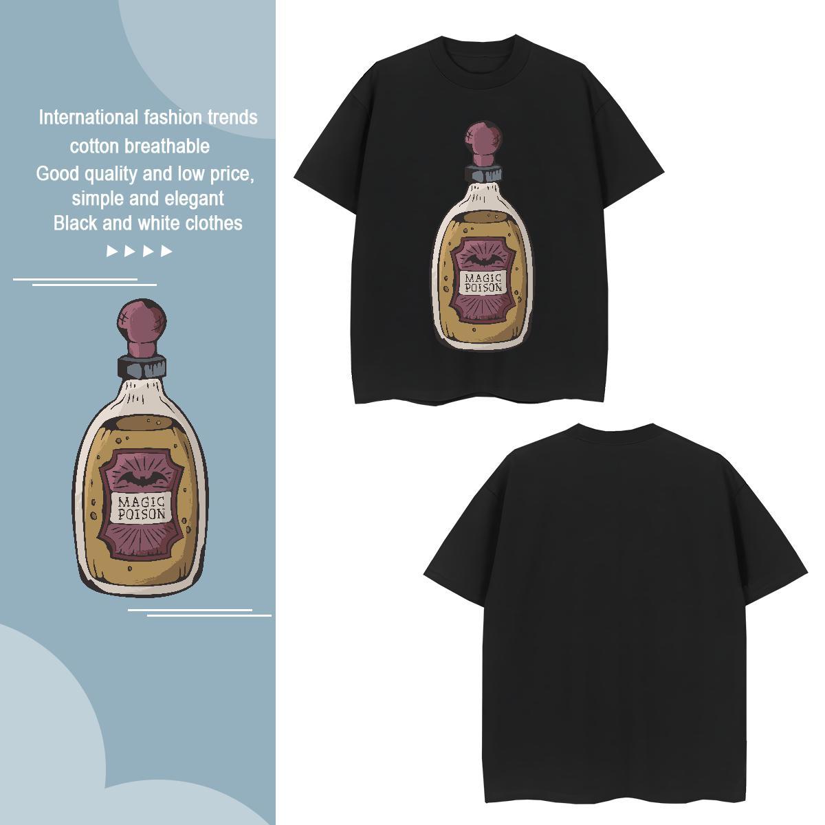 T shirt 230g Pure Cotton bat Sport Breathable Short Sleeve Black Oversized Tshirt for Man Woman Brand Comfortable Tees