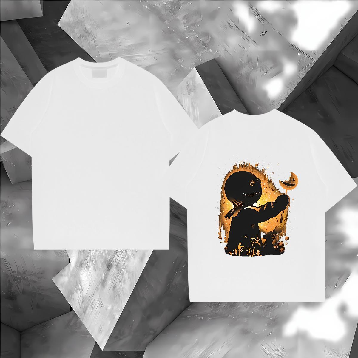 DIY Customized T Shirt For Man 230g Cotton halloween Sport Tees Crew Neck Brand Men Tshirts Customized Print