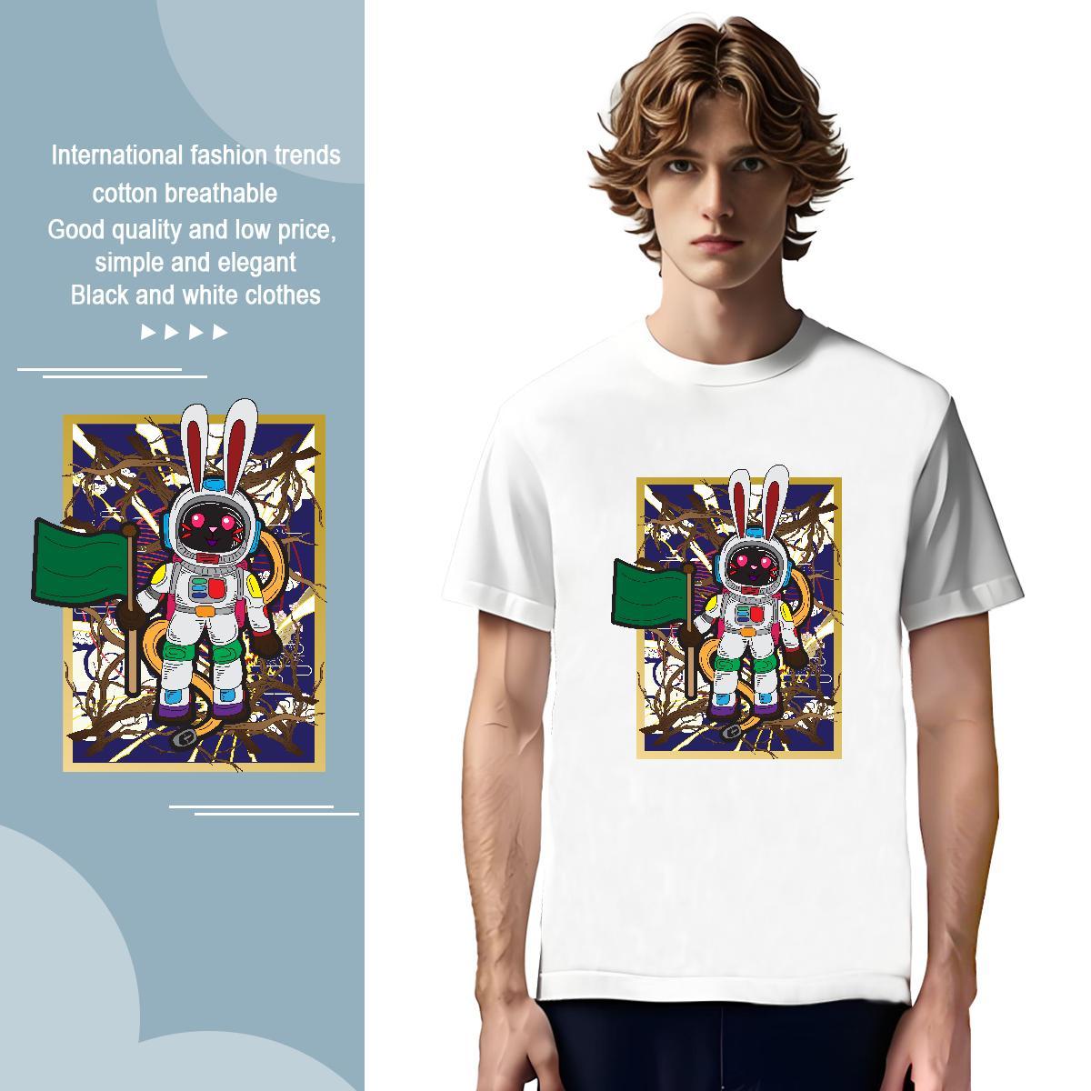 Mens T Shirts 230g Cotton universe Daily Outfit Short Sleeve O-Neck Custom Anime Mens Tshirts Factory Direct TOP Quality Polos