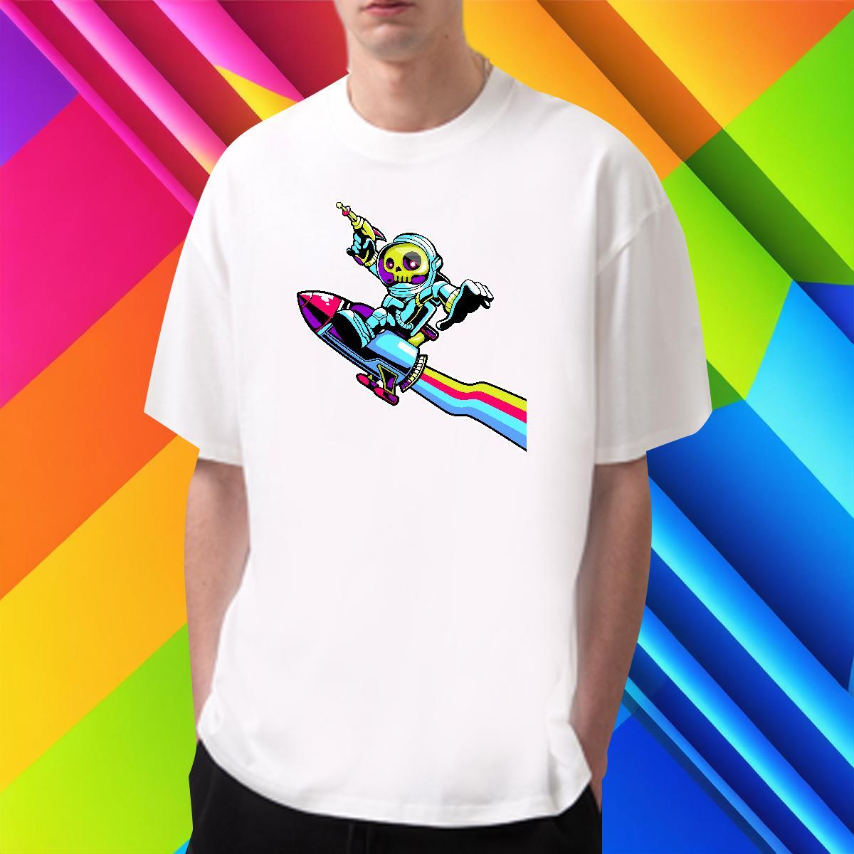 T-Shirts 100% Cotton 230g universe Beach Breathable Short Sleeve Custom Printed Couples T Shirts DIY Customized Cool Design Wear