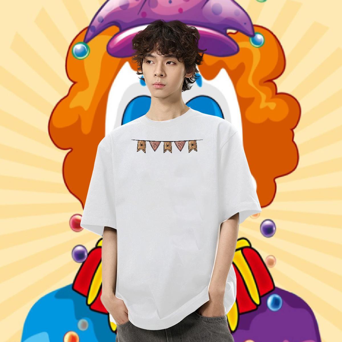 Fashion T shirt 230g Cotton halloween Spring Summer Clothes Breathable Crew Neck Popular Men Tops Tees Graphic