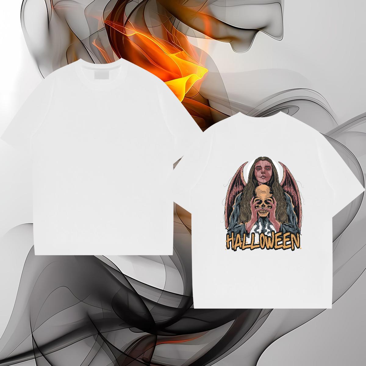 DIY T-Shirts 100% Cotton 230g skull Hip Hop Street Clothes Breathable Crew Neck Designer Mens Tshirts Custom Printing