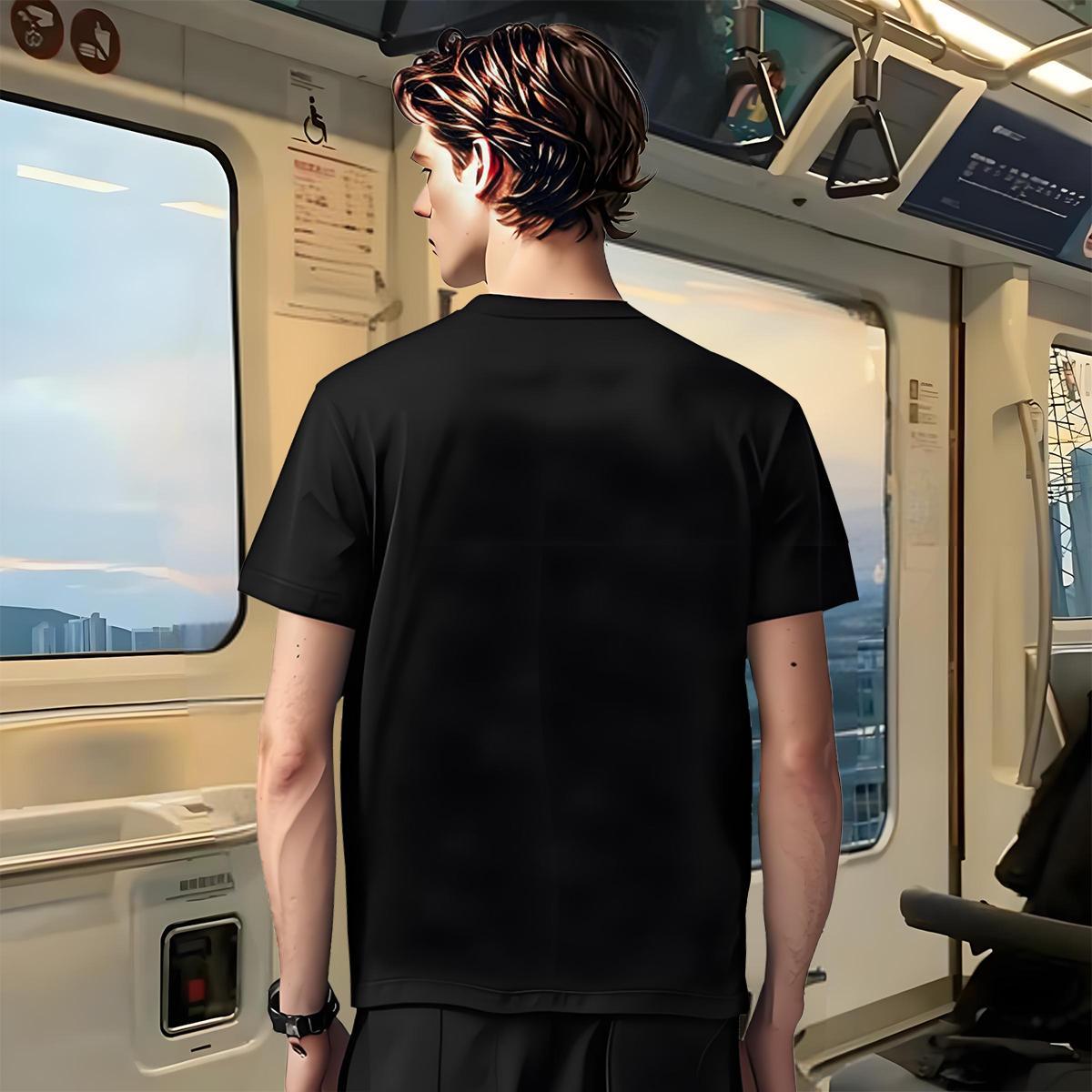 Classic T shirt 230g Pure Cotton halloween Hip Hop Street Tees Shirts Breathable Short Sleeve Loose Mens Tshirts Floral Print