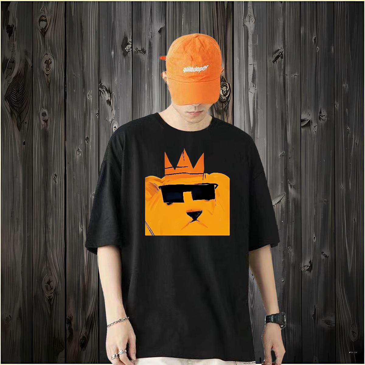 Brand T shirt 230g Pure Cotton lion Daily Wear Tees Breathable Short Sleeve Free Shipping Mens Tshirts Custom Printed
