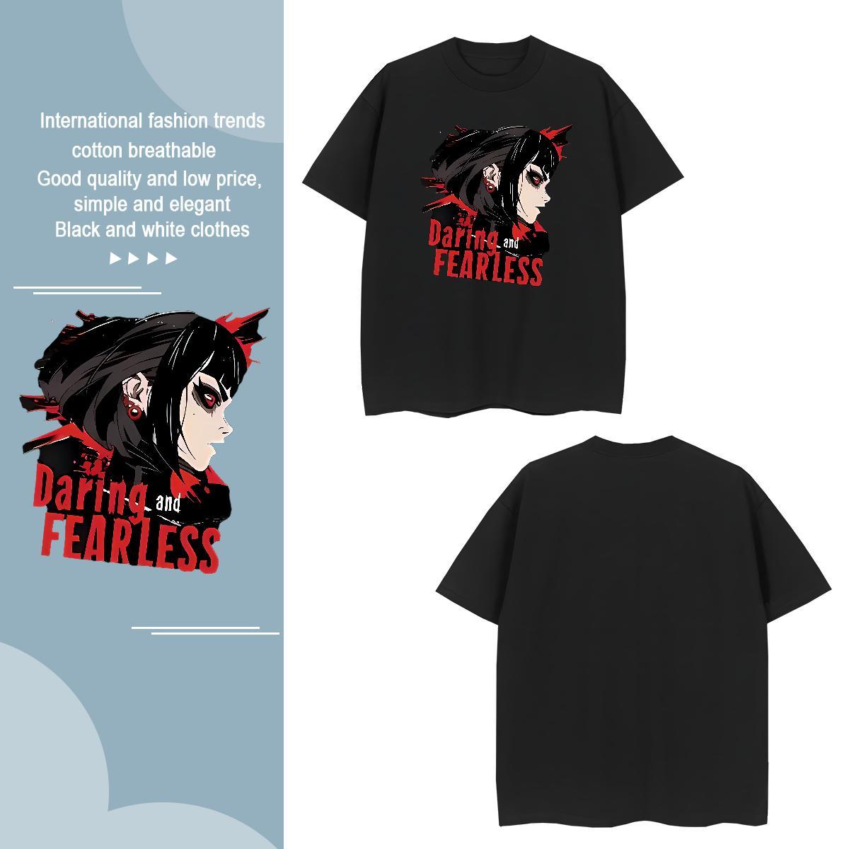 T shirt 100% Cotton 230g Terror Casual O-Neck Short Sleeve Custom Print Plus Size Tshirts New Comfortable Clothings