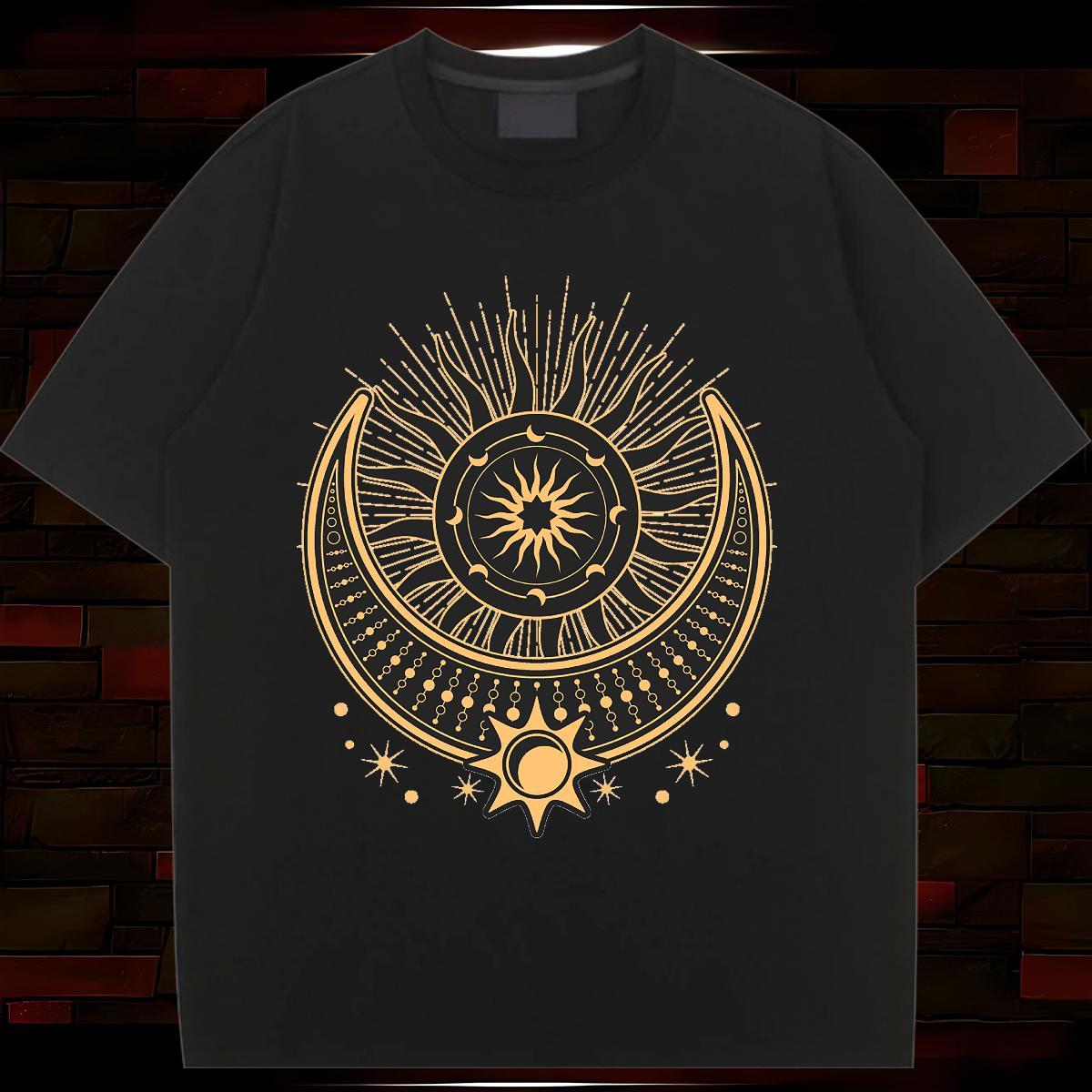 Designer Women Tees 100% Cotton 230g solar system High Street Hip Hop Woman T Shirts Short Sleeve O-Neck Cartoon Anime Clothes