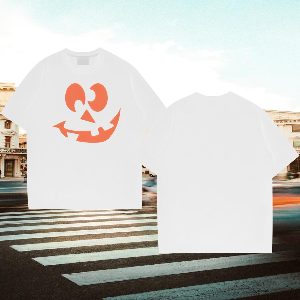 New Arrival T-Shirts 100% Cotton 230g halloween Outdoor Tops Shirt Breathable Crew Neck Loose Tshirts Asian Size