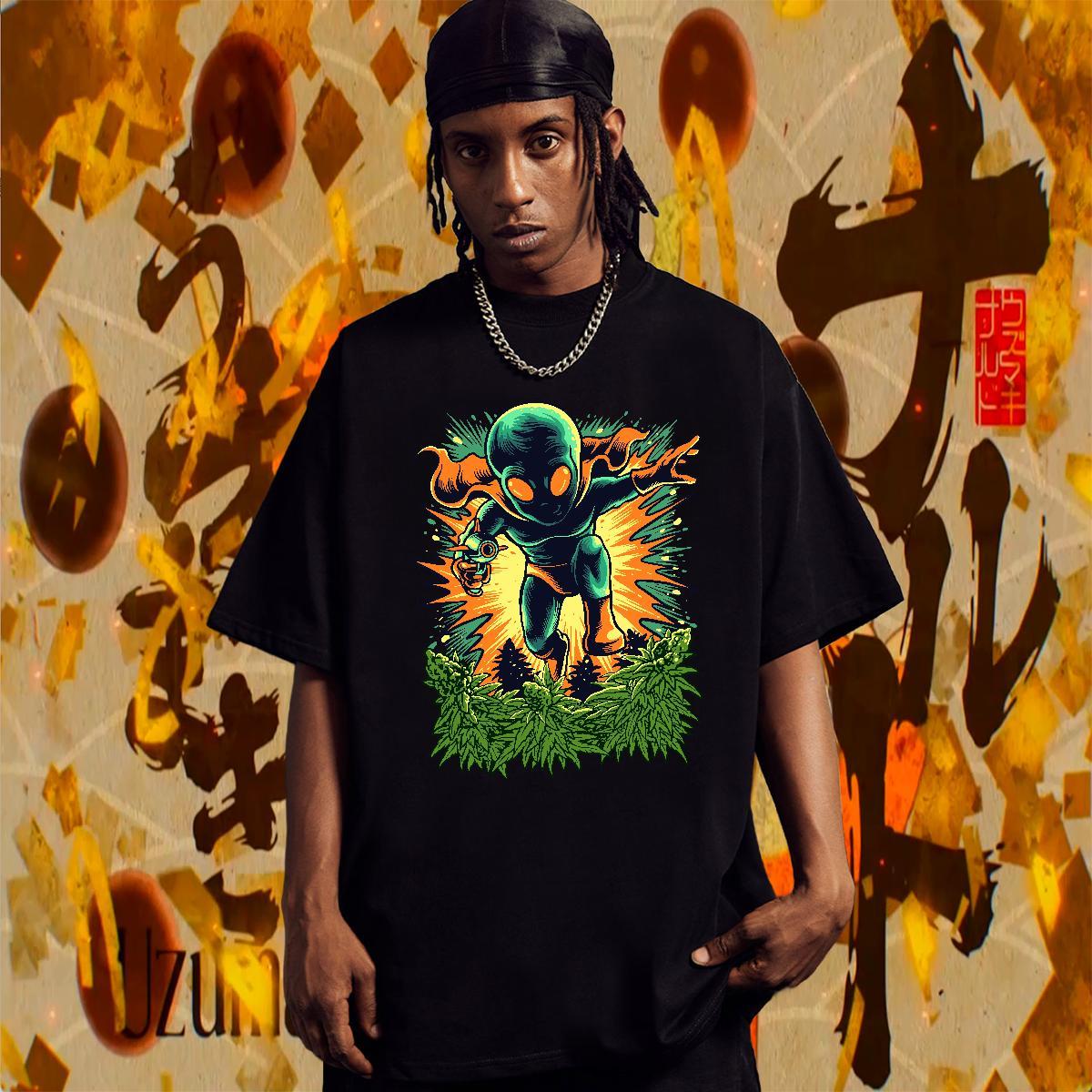 High Quality Men Tops Tees 230g 100% Cotton Street Wear ET Skull Pure Cotton Classic T Shirt For Man Tops Shirt