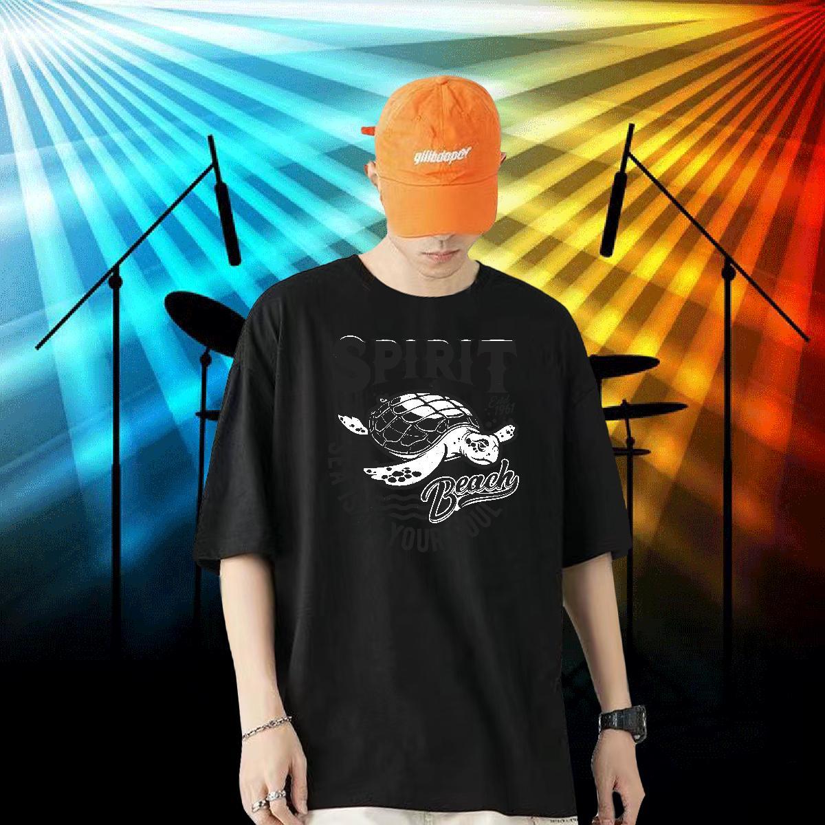 Fashion Casual T shirt 230g Cotton Daily Outfit Clothes Breathable Short Sleeve Cool Design Men Clothes T-Shirt Custom Anime