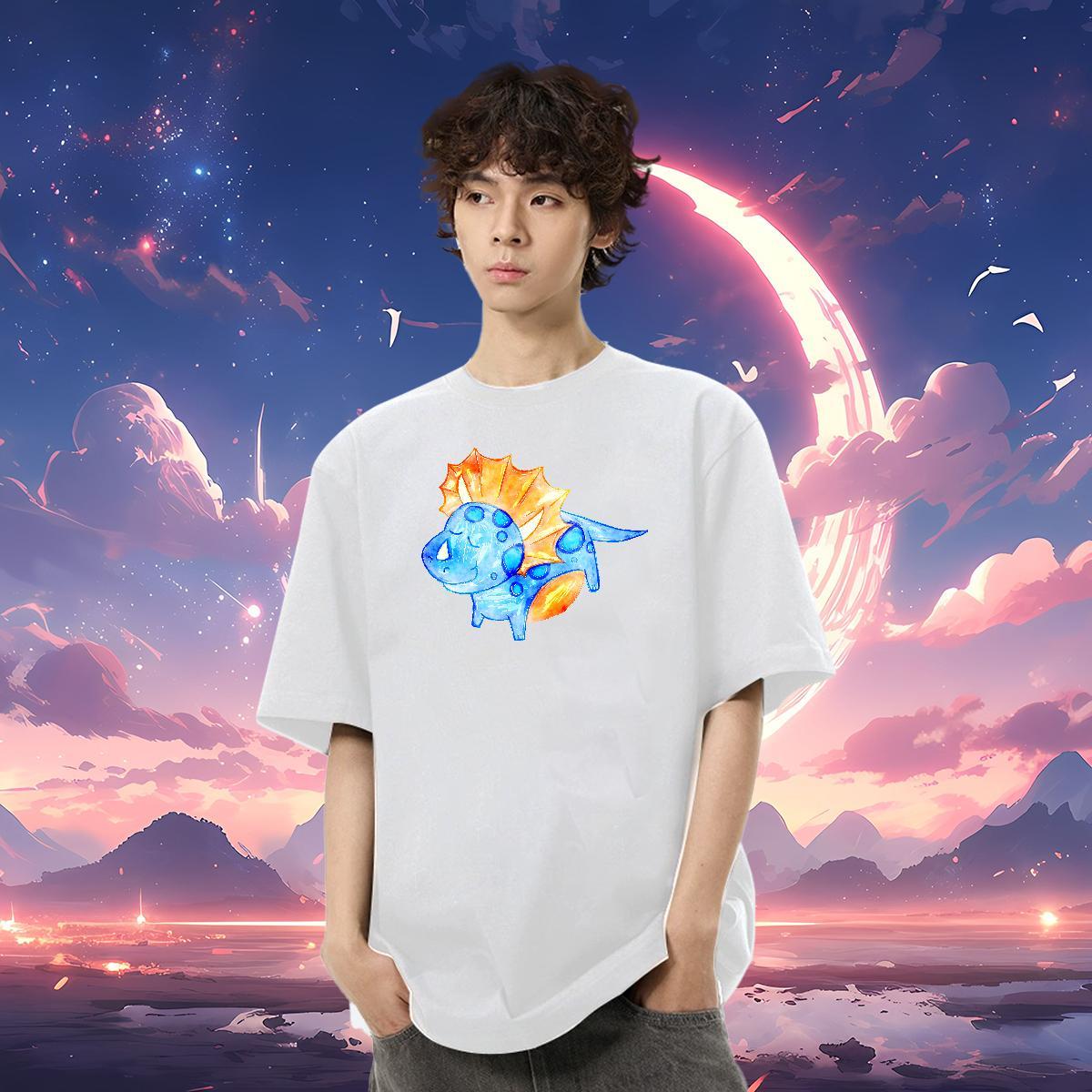 New Arrival T-Shirts for Men 230g Cotton dog Street Wear Polos Breathable Short Sleeve TOP Quality Men Tees DIY Anime