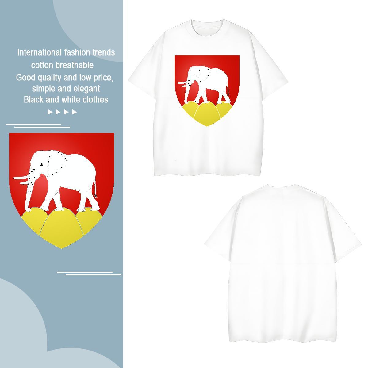 Man T Shirts 100% Cotton 230g elephant Street Casual Breathable Soft Anime Print Men Tshirts Fashion High Quality Polos