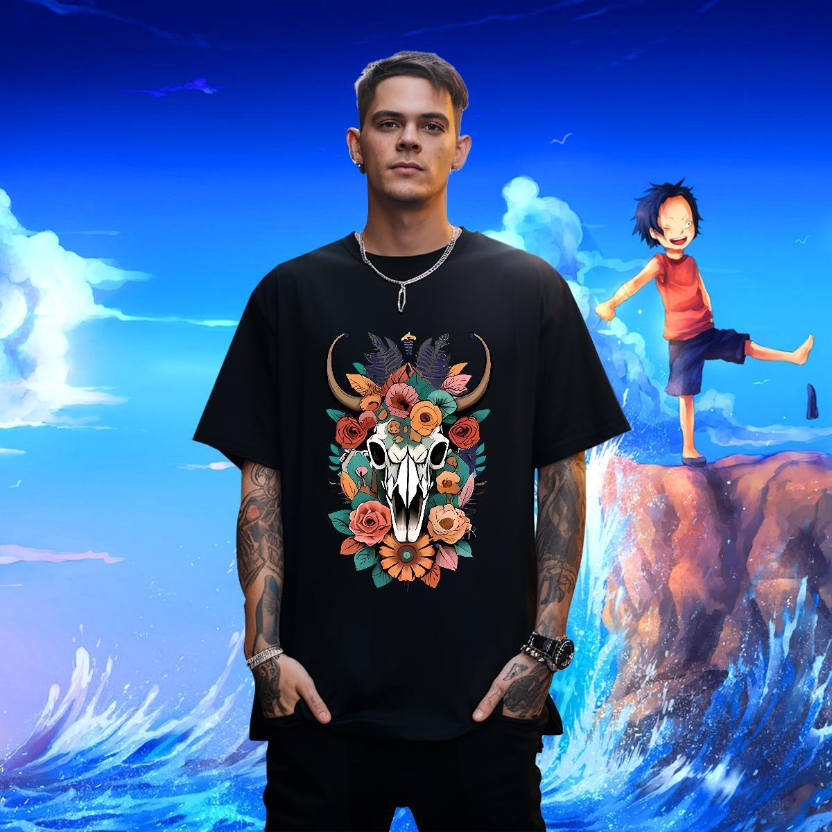 T shirt 230g Pure Cotton sheep Street wear Hip Hop Breathable Soft Custom Print Plus Size Tshirts DIY Comfortable Tee Shirt