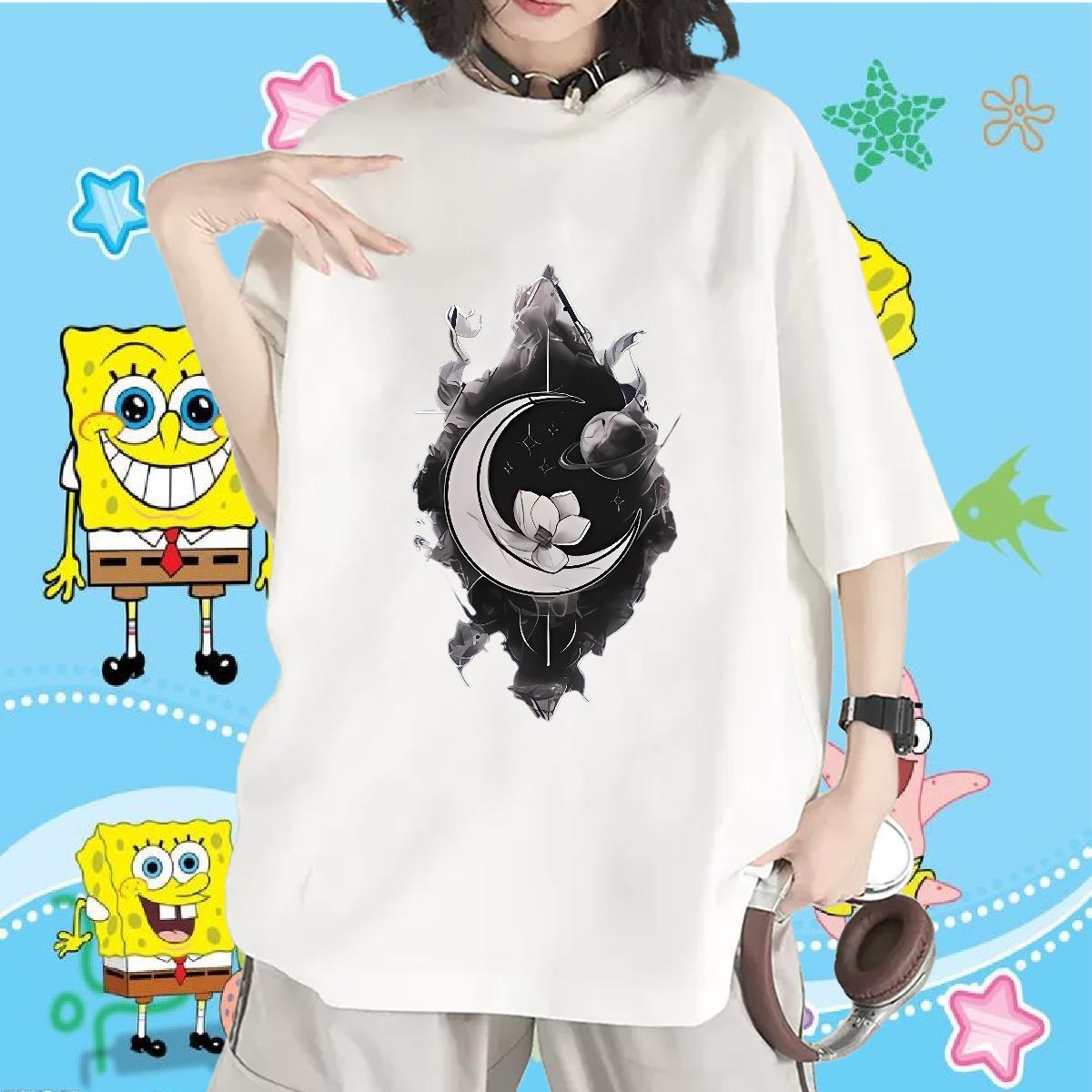 5A T Shirts Women Breathable Soft Unisex Tshirts DIY Anime Printed star Street 230g Pure Cotton 2024 Casual Tee Shirt