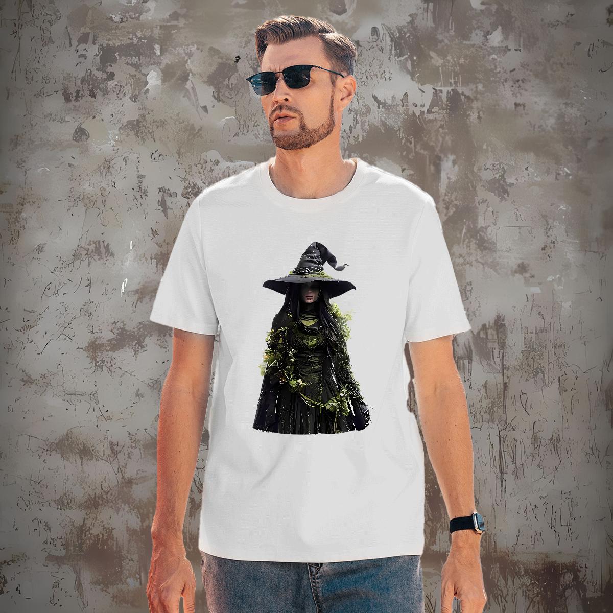 Classic Casual T-Shirts 100% Cotton 230g witch Street Wear Tops Shirt Crew Neck Breathable Free Shipping Couples T Shirts DIY Printed