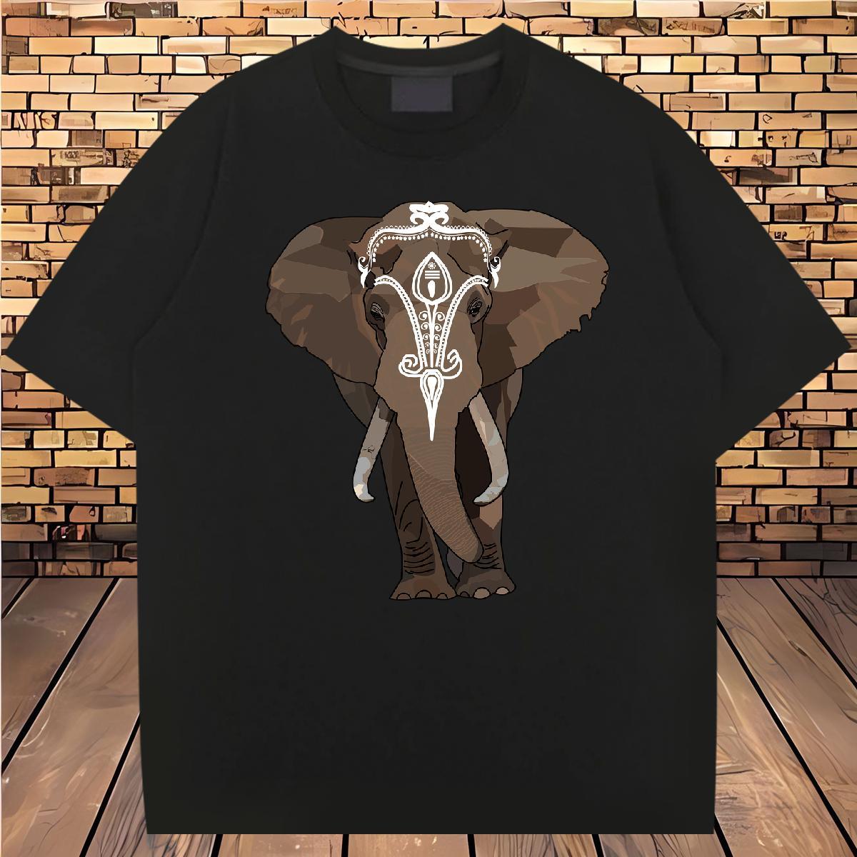 2024 Summer T-Shirts for Men 230g 100% Cotton Hip Hop Tees Shirts Round Neck Short Sleeve Loose Tshirts Oversized 3XL 4XL