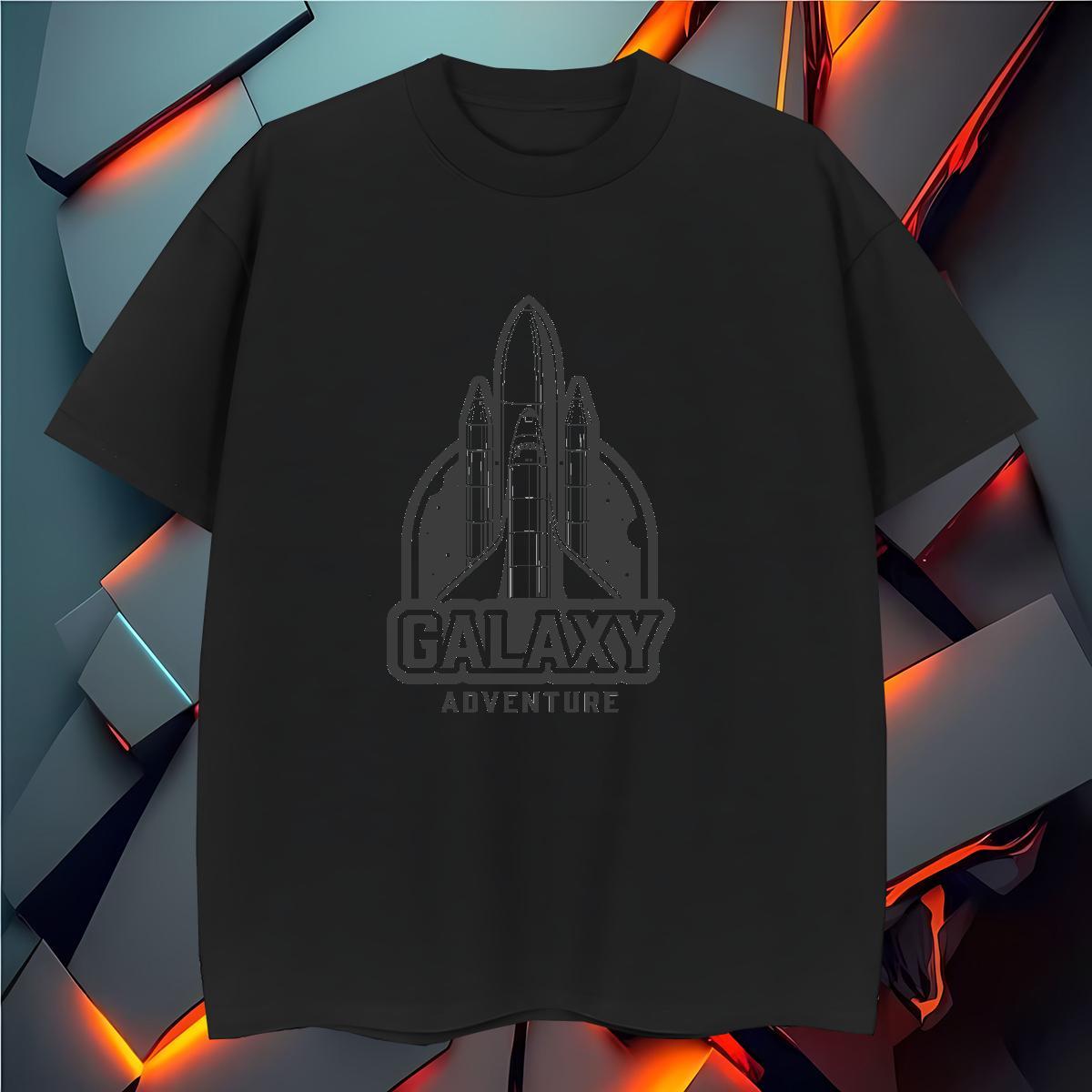 T Shirts Men 230g Cotton universe Daily Outfit Breathable Crew Neck Custom Printed Men Tshirts Casual New Loose Fit Tops Tees