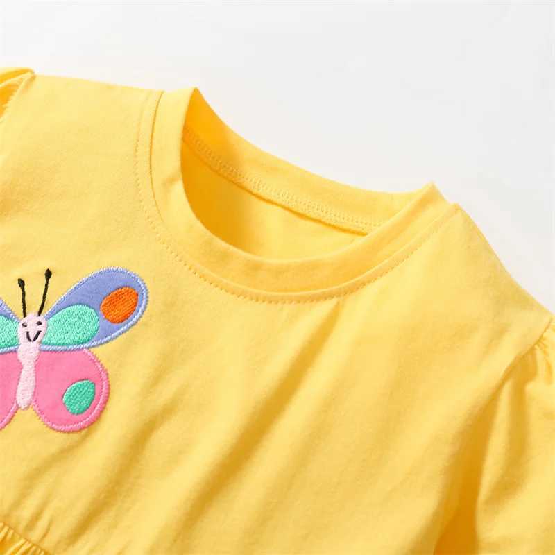 Jumping Meters 2-7 Summer Princess Baby Dress Order Ice Cream Decal Party Childrens Short Sleeve FrogW240720