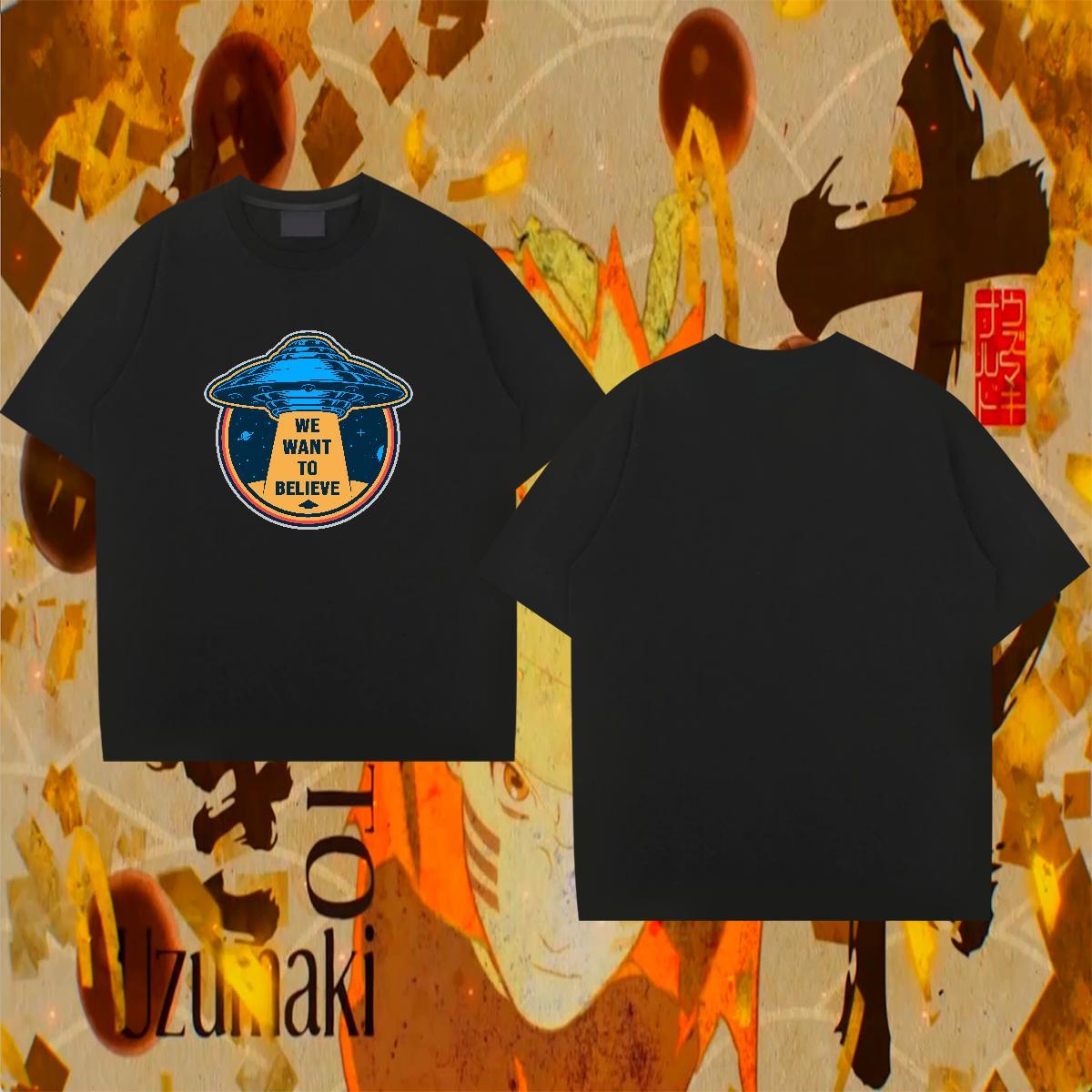 T Shirts Men 230g 100% Cotton universe Hip Hop Round Neck Short Sleeve Anime Print Tshirts Fashion Free Shipping Clothings