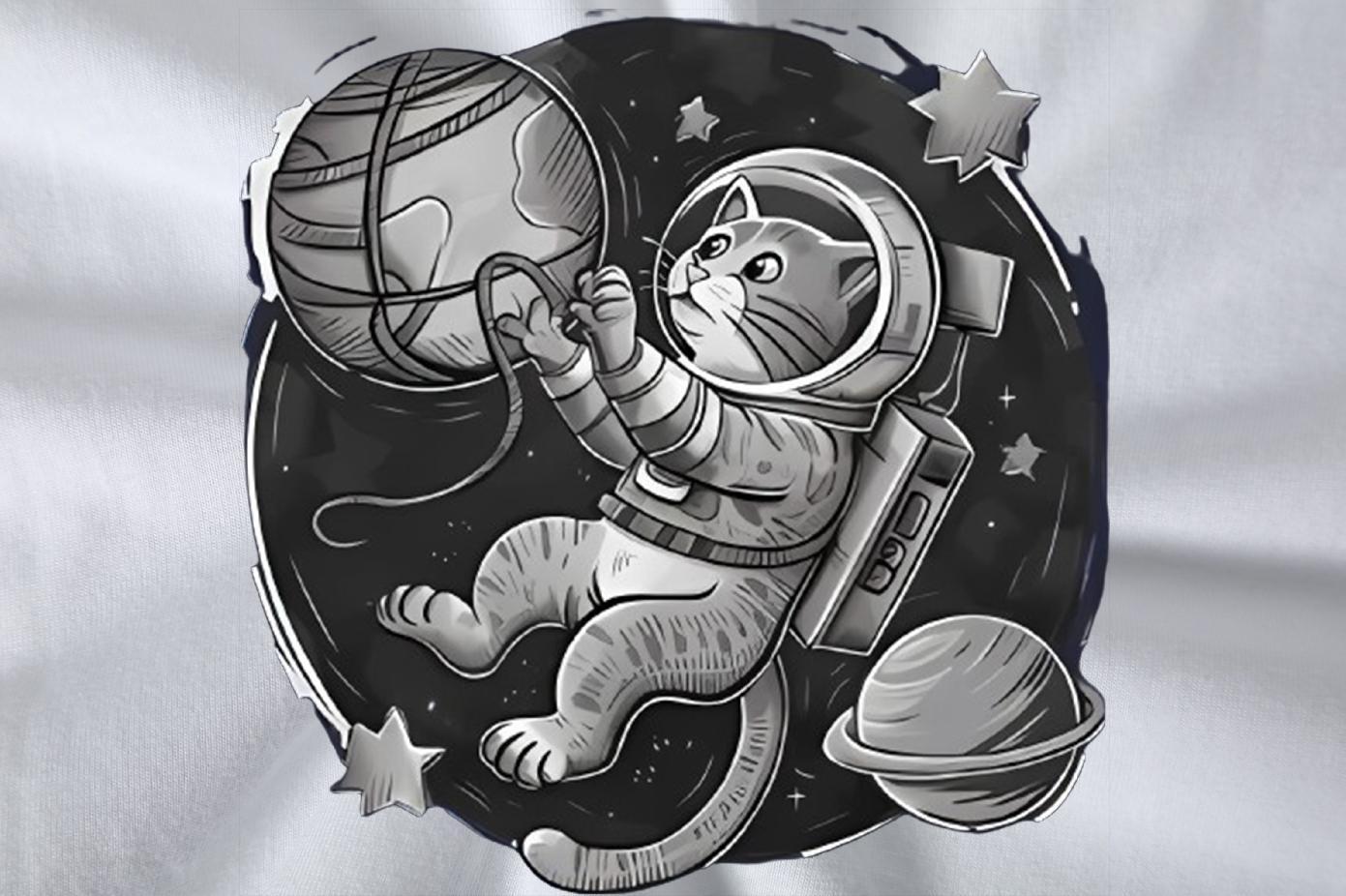 Fashion New Mens T Shirts 230g 100% Cotton cat Anime Printing Street Tops Pure Cotton Loose Fit Men Clothes T-Shirt Custom Cartoon