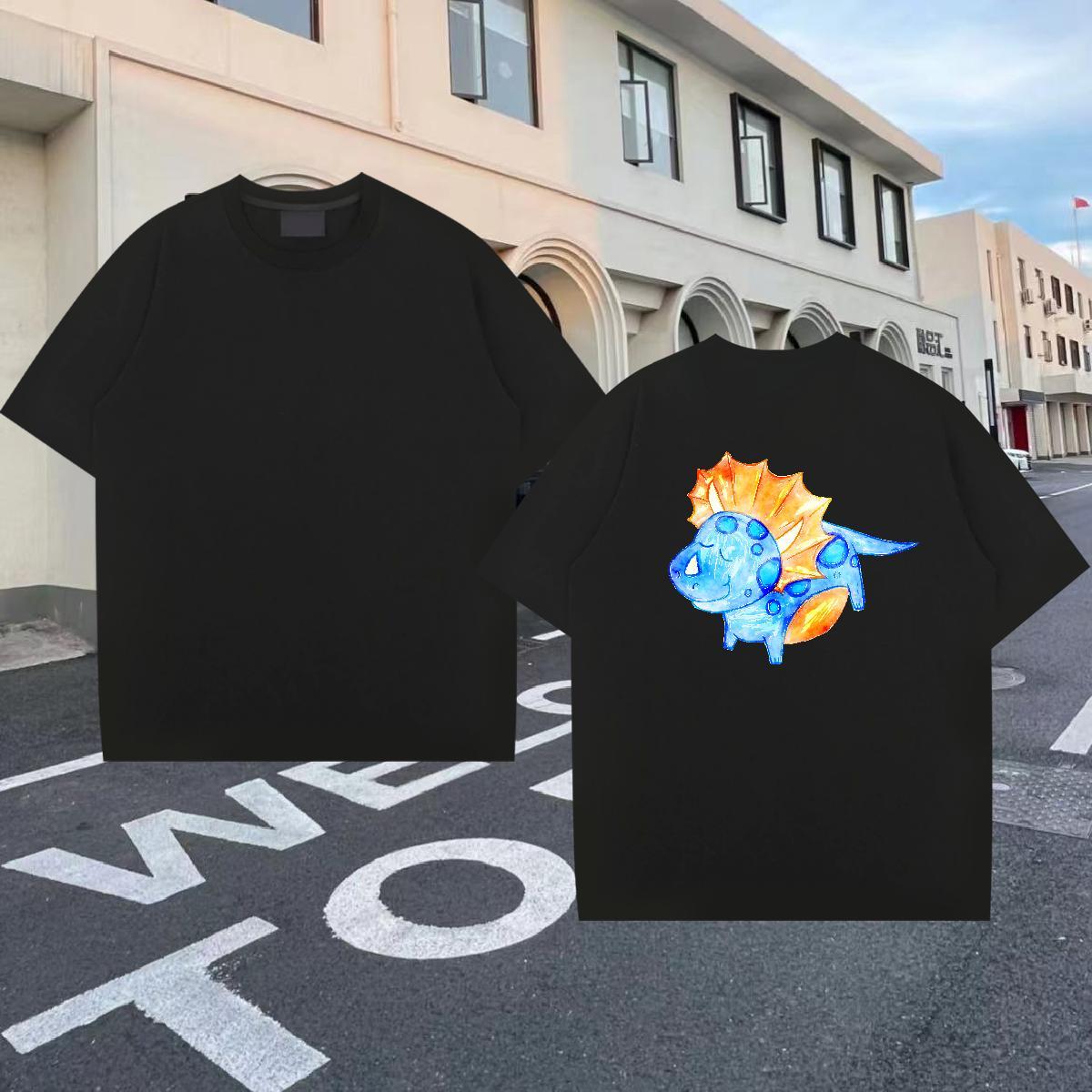 Designer Mens T Shirts 100% Cotton 230g dog Daily Outfit Tops O-Neck Short Sleeve Cool Design Men Clothes T-Shirt Oversized 3XL 4XL