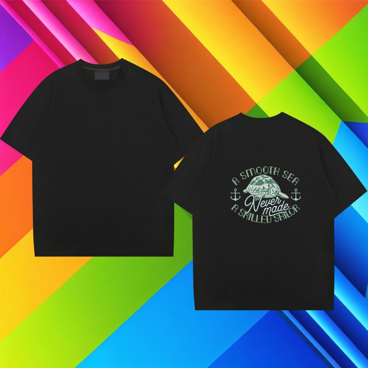 Brand Mens Tshirts 230g Cotton T-Shirts for Men Hip Hop Street Round Neck Short Sleeve Customized New Designer Top Tees