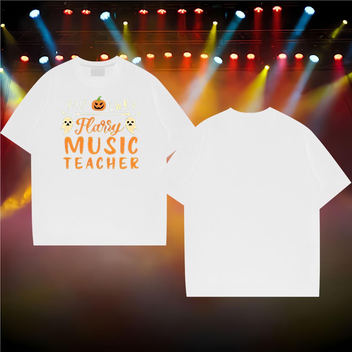 Casual New Men T Shirts 230g Cotton halloween Casual Beach Tshirts O Neck Short Sleeves Loose Fit Men Tshirts Cartoon Printing L-4XL