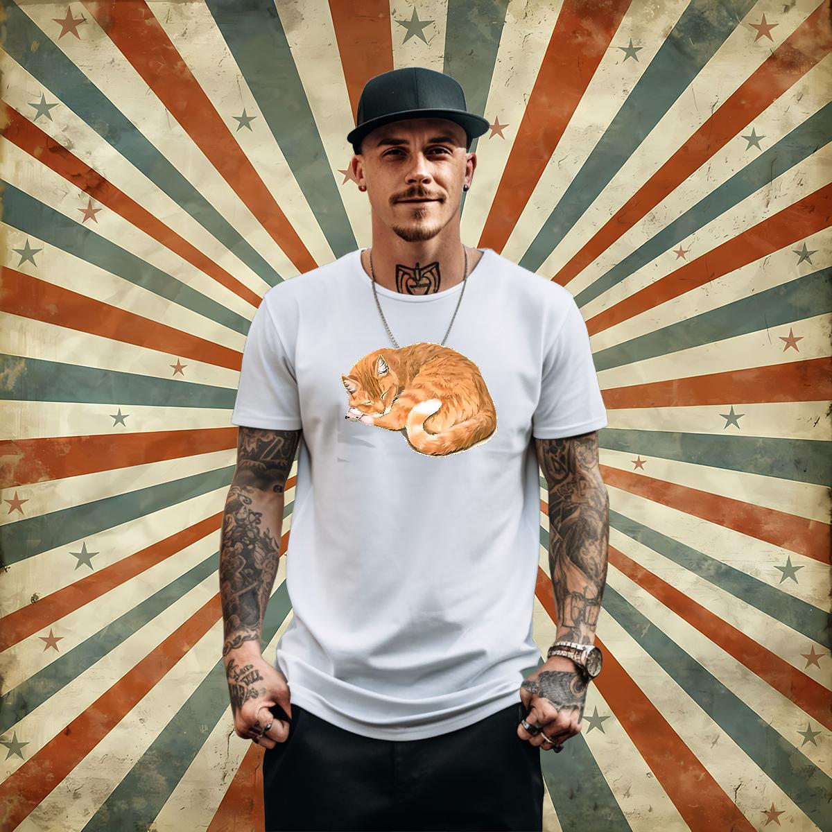 Casual New Mens T Shirts 230g 100% Cotton cat Summer Casual Tops Breathable Crew Neck High Quality Tshirt for Man Woman Customized Print