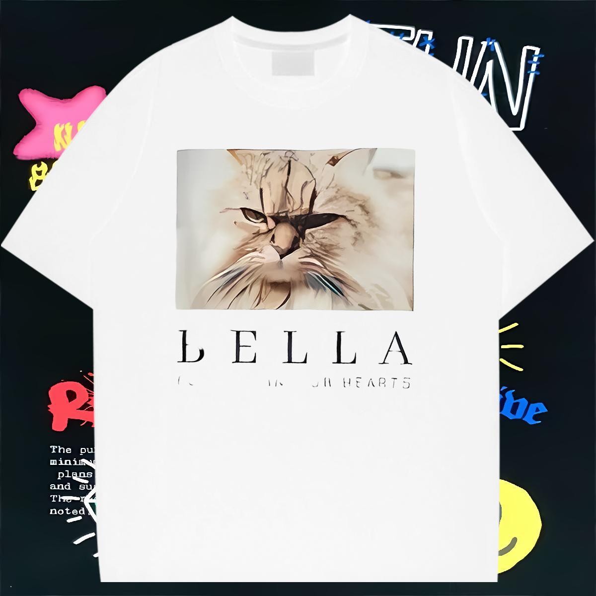 New Designer Man T Shirts 230g Pure Cotton cat Casual Clothings Short Sleeve Soft Brand Men Tshirts Custom Print Oversized