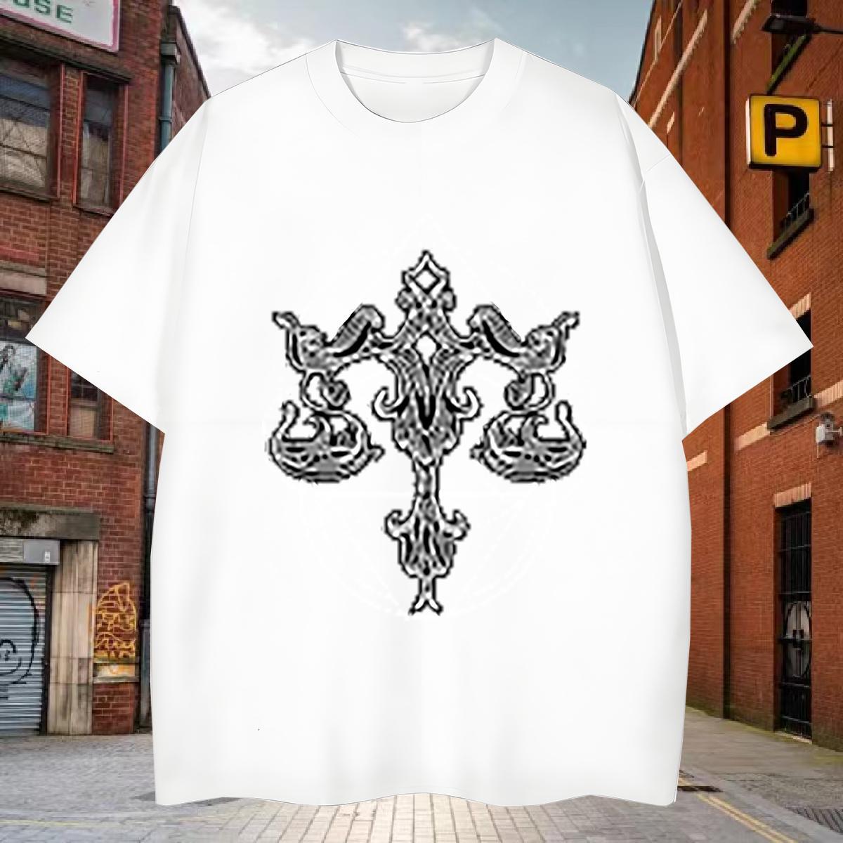 T-Shirts 230g 100% Cotton line Hip Hop Street Breathable Short Sleeve Custom Cartoon Tshirts Fashion Design Brand Wear