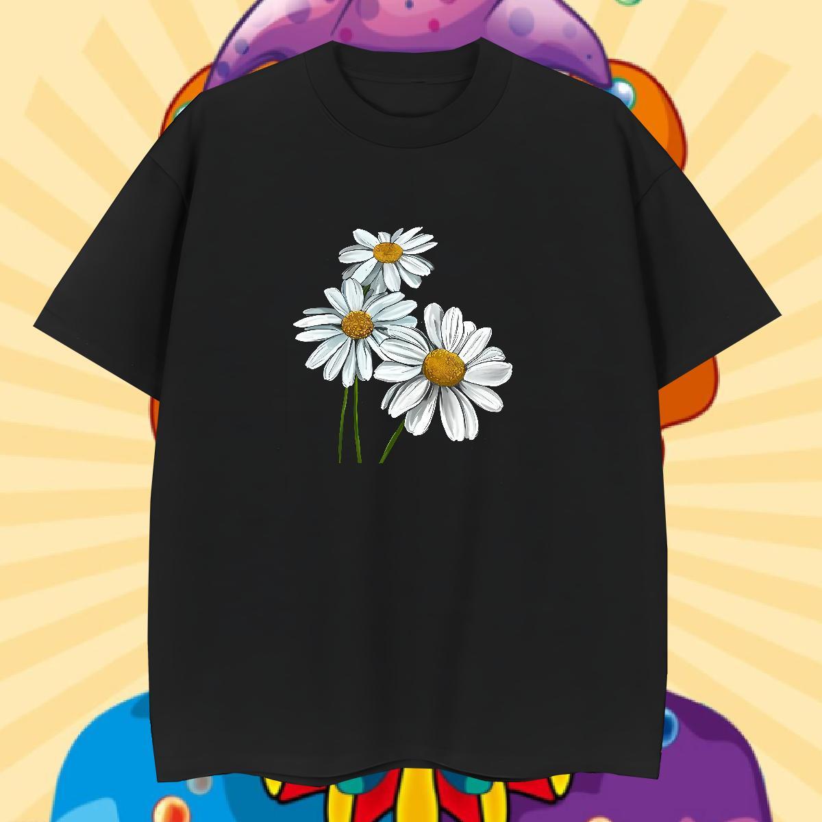 2024 Designer Men T Shirts 100% Cotton 230g flower Hip Hop Tops Round Neck Short Sleeve Wholesale Couples T Shirts Graphic