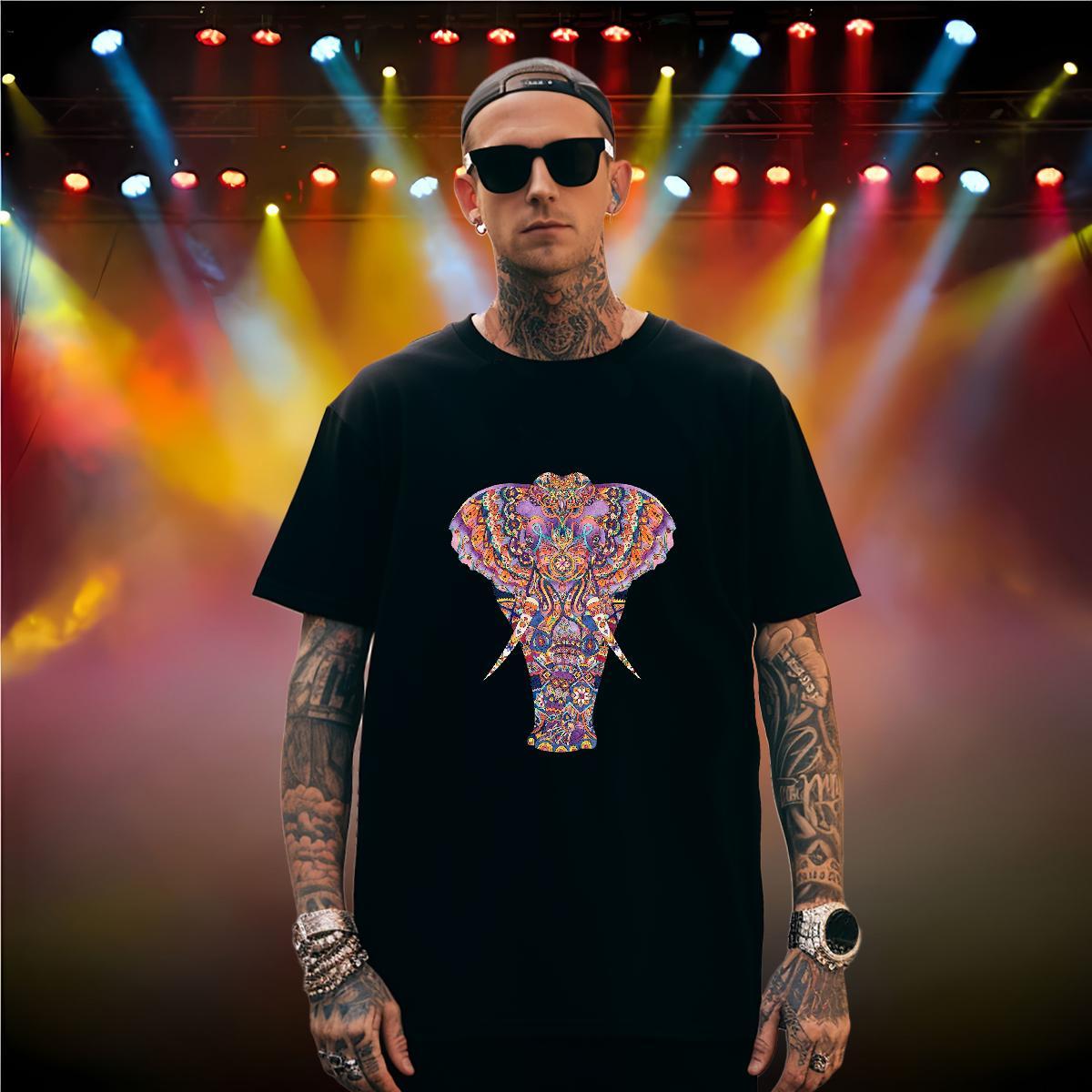 T Shirt For Man 100% Cotton 230g Street Wear Crew Neck DIY Anime Men Tshirts New Designer Free Shipping Tops